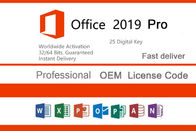Computer Microsoft Office 2019 Pro plus Schlüssel, Büro-Soem-Schlüssel 2019 32bit 64bit