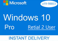 Einzelhandels-Lizenz-Schlüssel-Digital-Code-globaler Benutzer 2 Windows 10 Pro-32Bit 64Bit